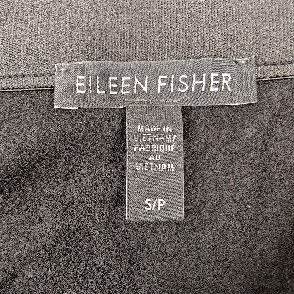 Eileen Fisher Skirt Womens Small Black Wool Knit Midi Pencil Pockets Zip Work - Picture 3 of 11